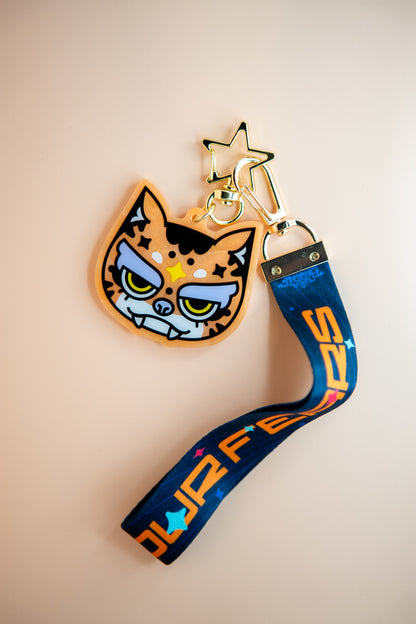 Cosmic Tiger Pearl Acrylic Keychain