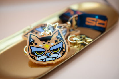 Cosmic Tiger Pearl Acrylic Keychain